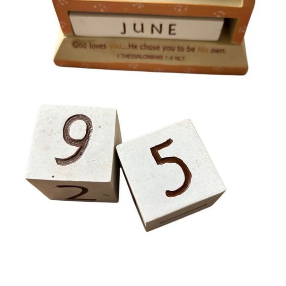 Dayspring Wooden Block Perpetual Calendar You’re Special To God - Picture 5 of 7